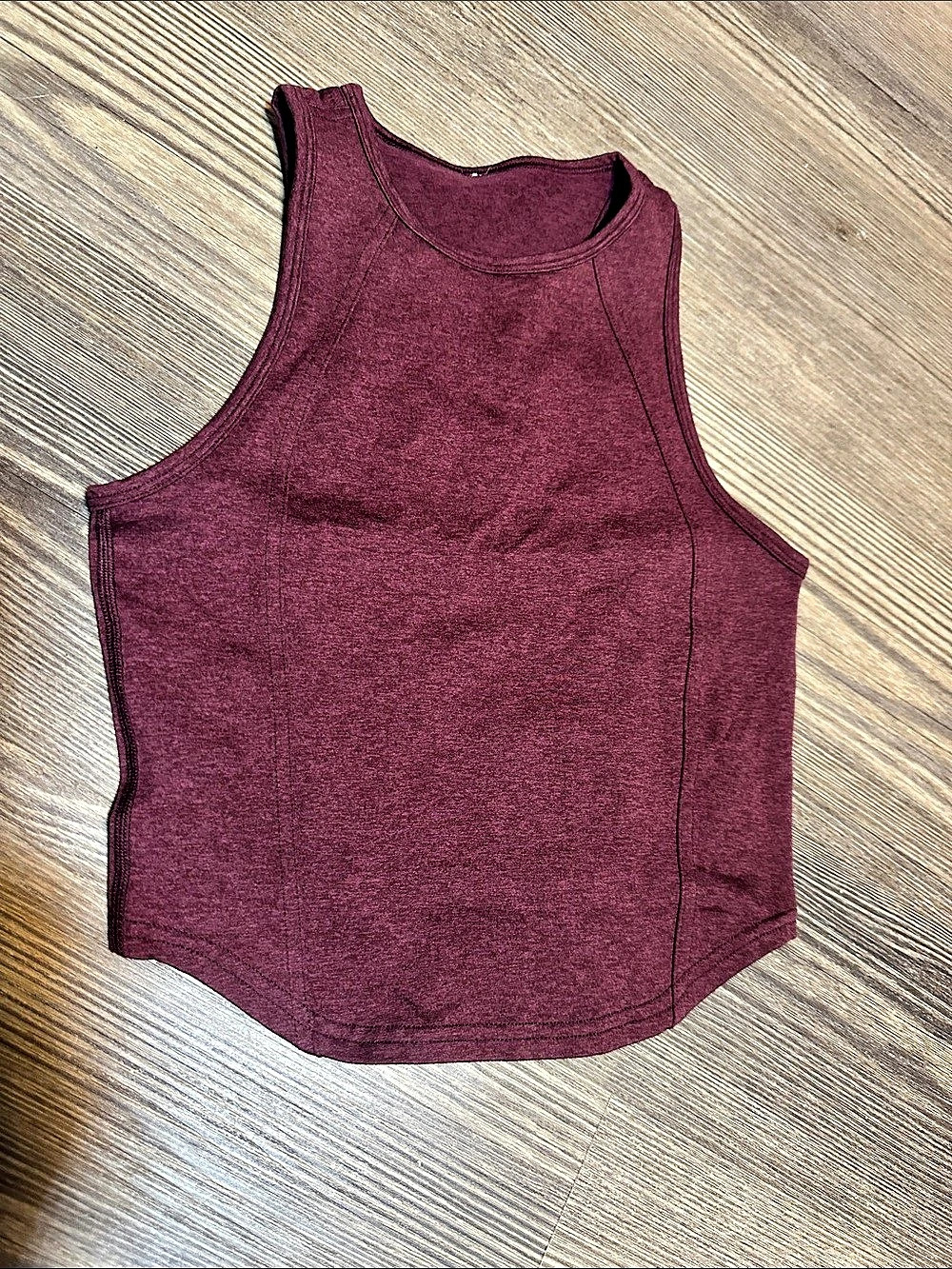 lululemon Hold Tight Cropped Tank Top in Burgundy